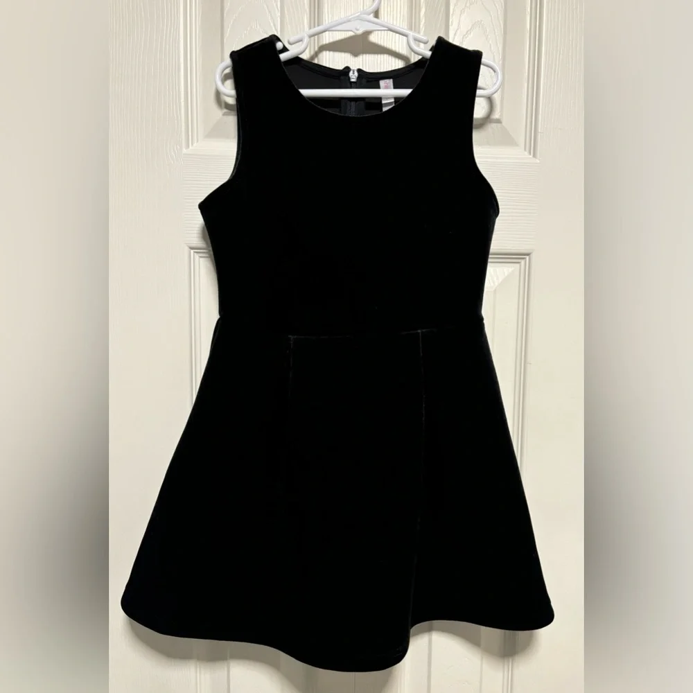 Exhilaration Girls Black Velvet Holiday Christmas  Dress